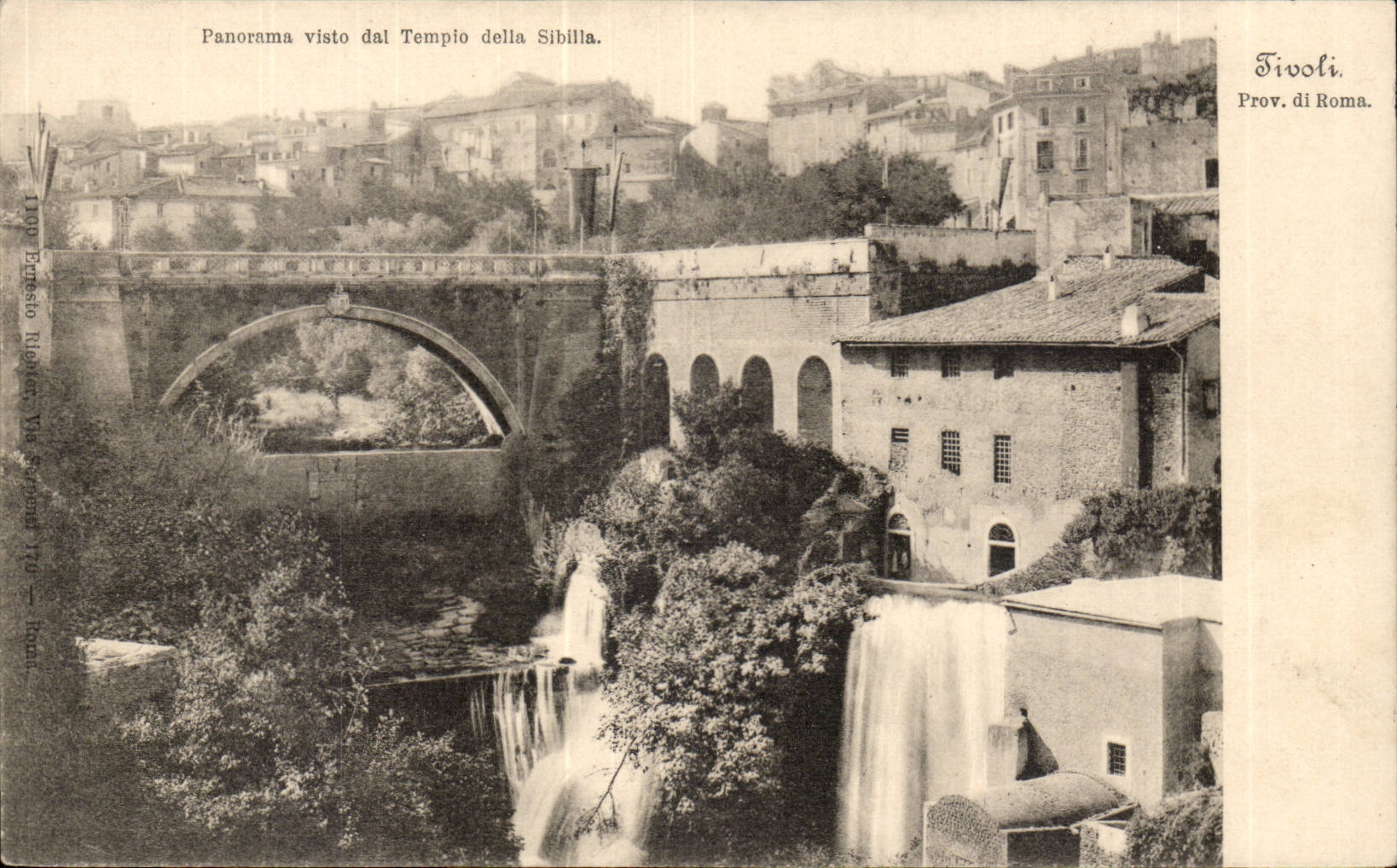 CPA Italie Italia panorama visto dal templo della Sibilla Tivoli Prov di Roma
