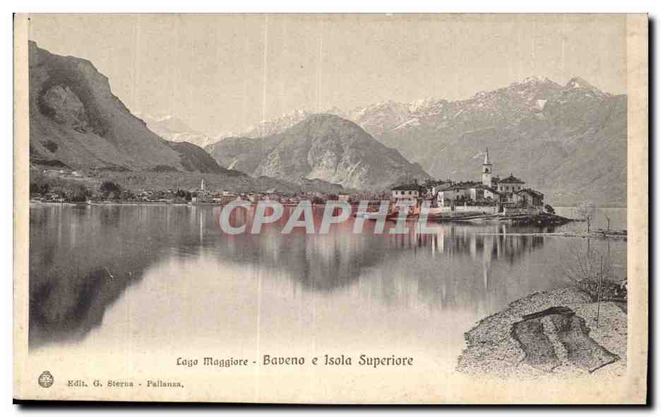 CPA Italie Italia Lago Maggiore Baveno e Isola Superiore