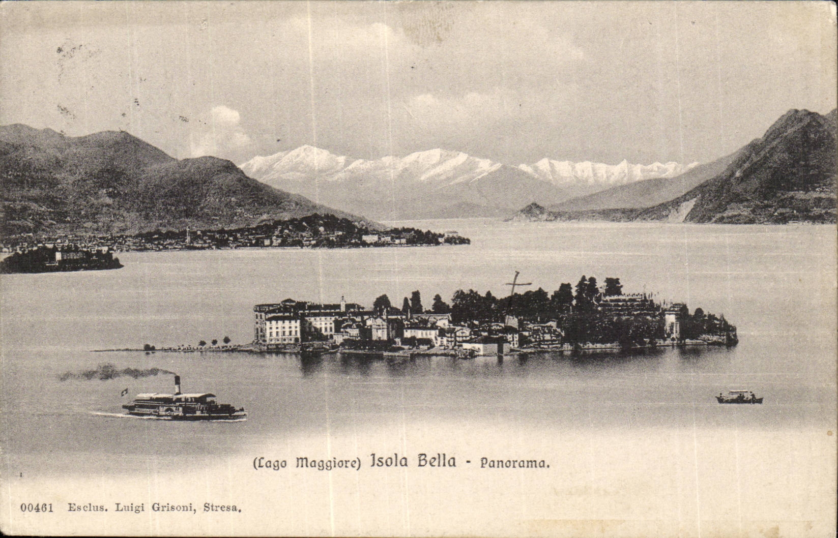 CPA Italie Italia Lago Maggiore Isola Bella Panorama