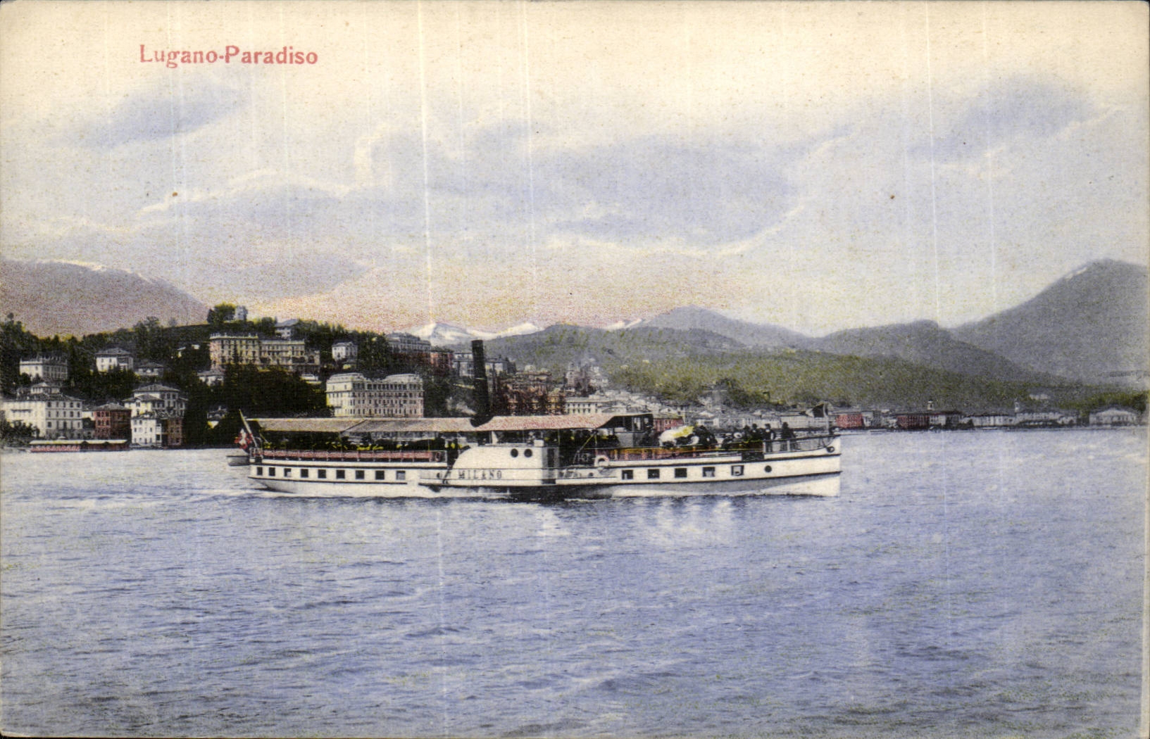 CPA Italie Italia Lugano Paradiso (bateau)