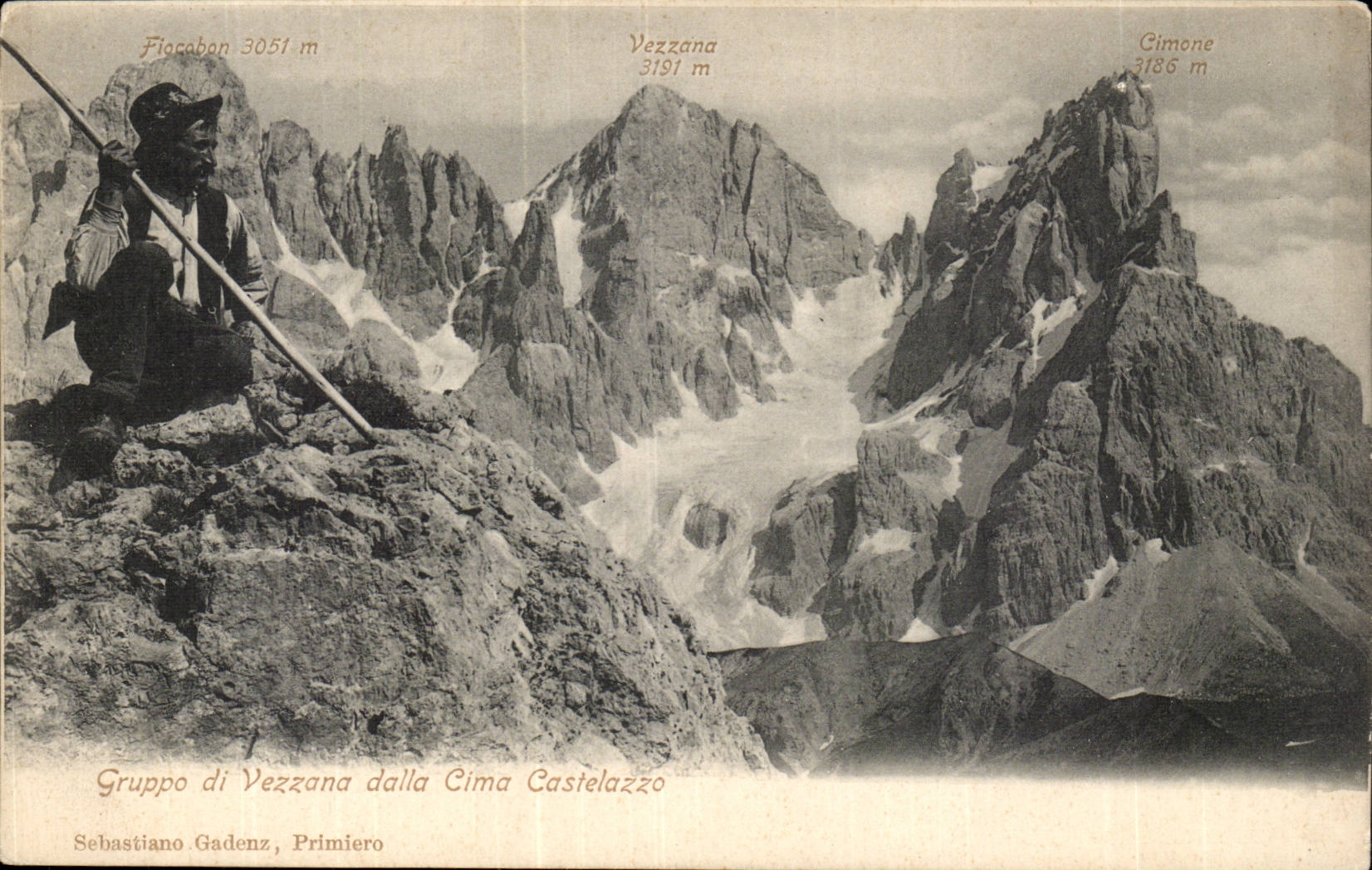 CPA Italie Italia Gruppo di Vezzana dalla Cima Castelazzo