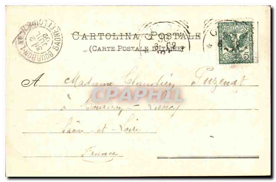 CPA Italie Italia Cornigliano Villa Raggio — Rückseite