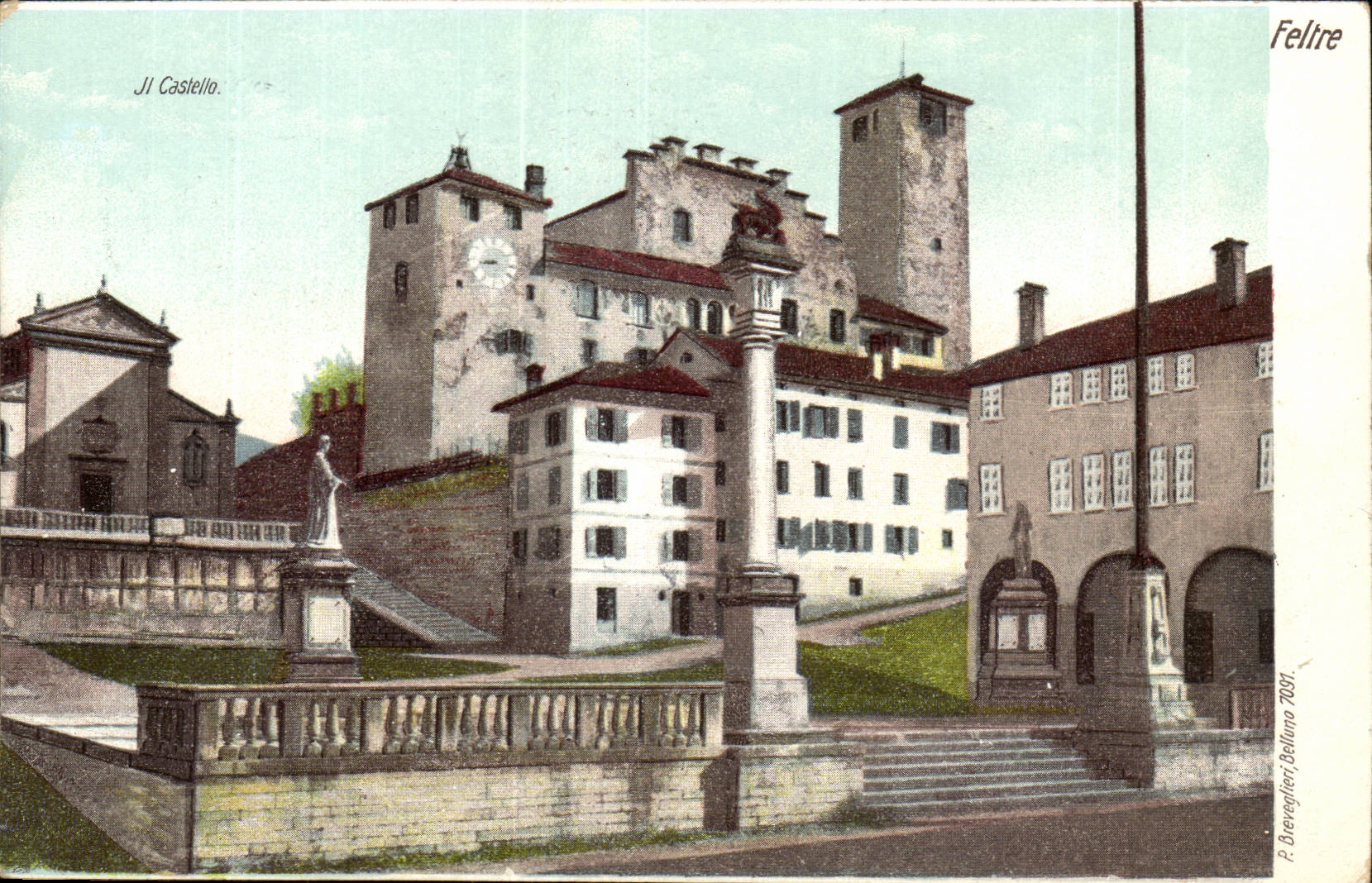 CPA Italie Italia Feltre Castello