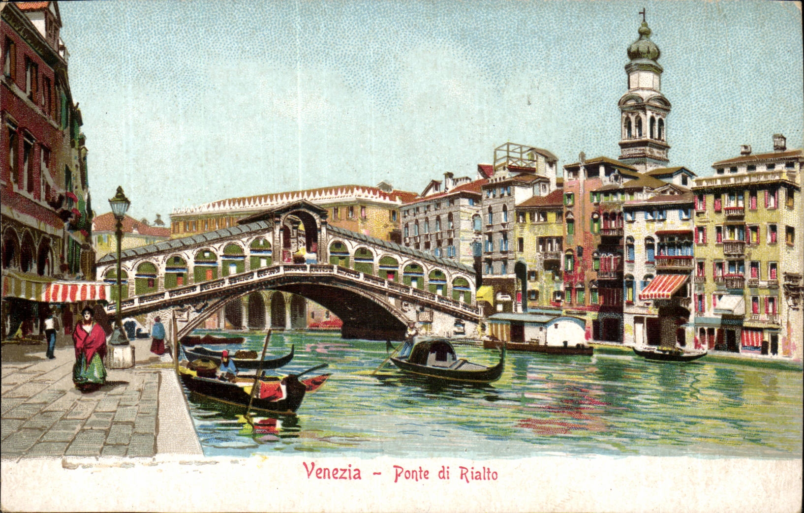 CPA Italie Italia Venezia Venice Ponte di Rialto