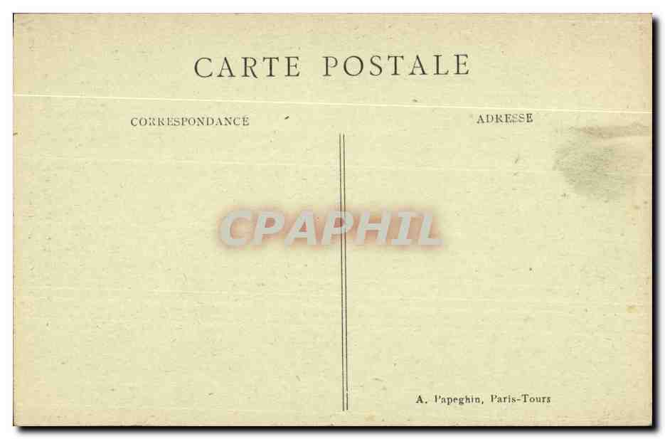 Azay le Rideau CPA Le chateau Cheminee Francois 1er  — Rückseite