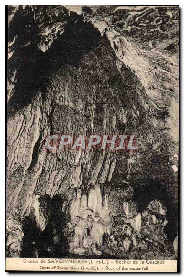 Grottes de Savonnieres CPA Rocher de la cascade 