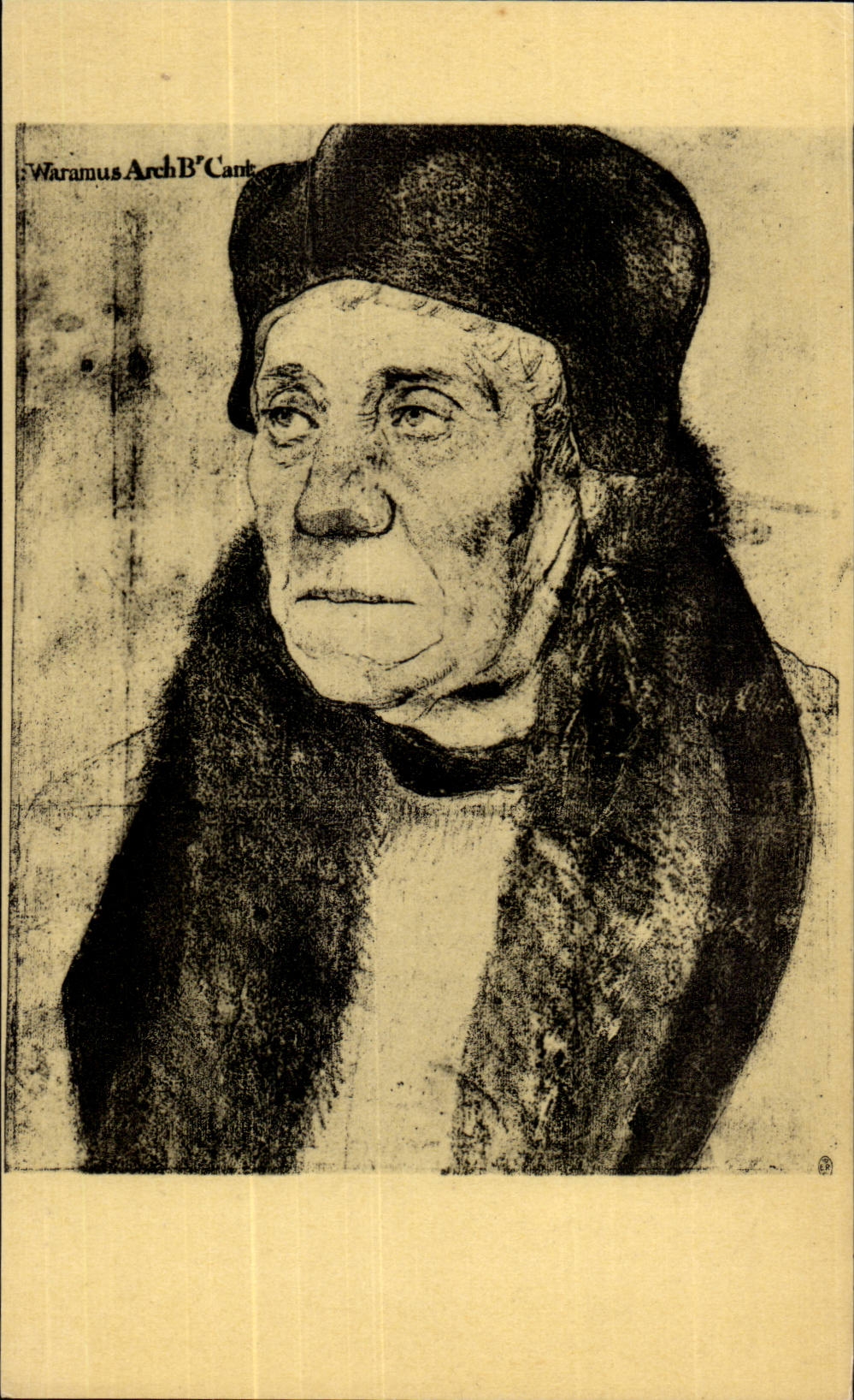 William Warham — archevêque de Canterbury — portrait par Holbein le Jeune — éditeur Fernand Nathan, Paris
