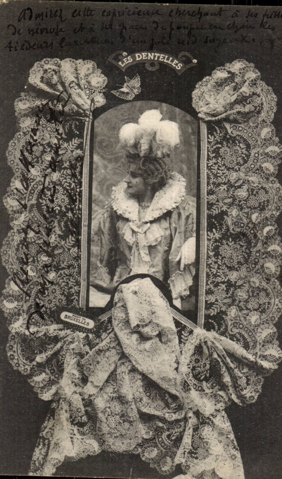 Femme en dentelle — Les Dentelles — Phototypie A. Bergeret & Cie, Nancy