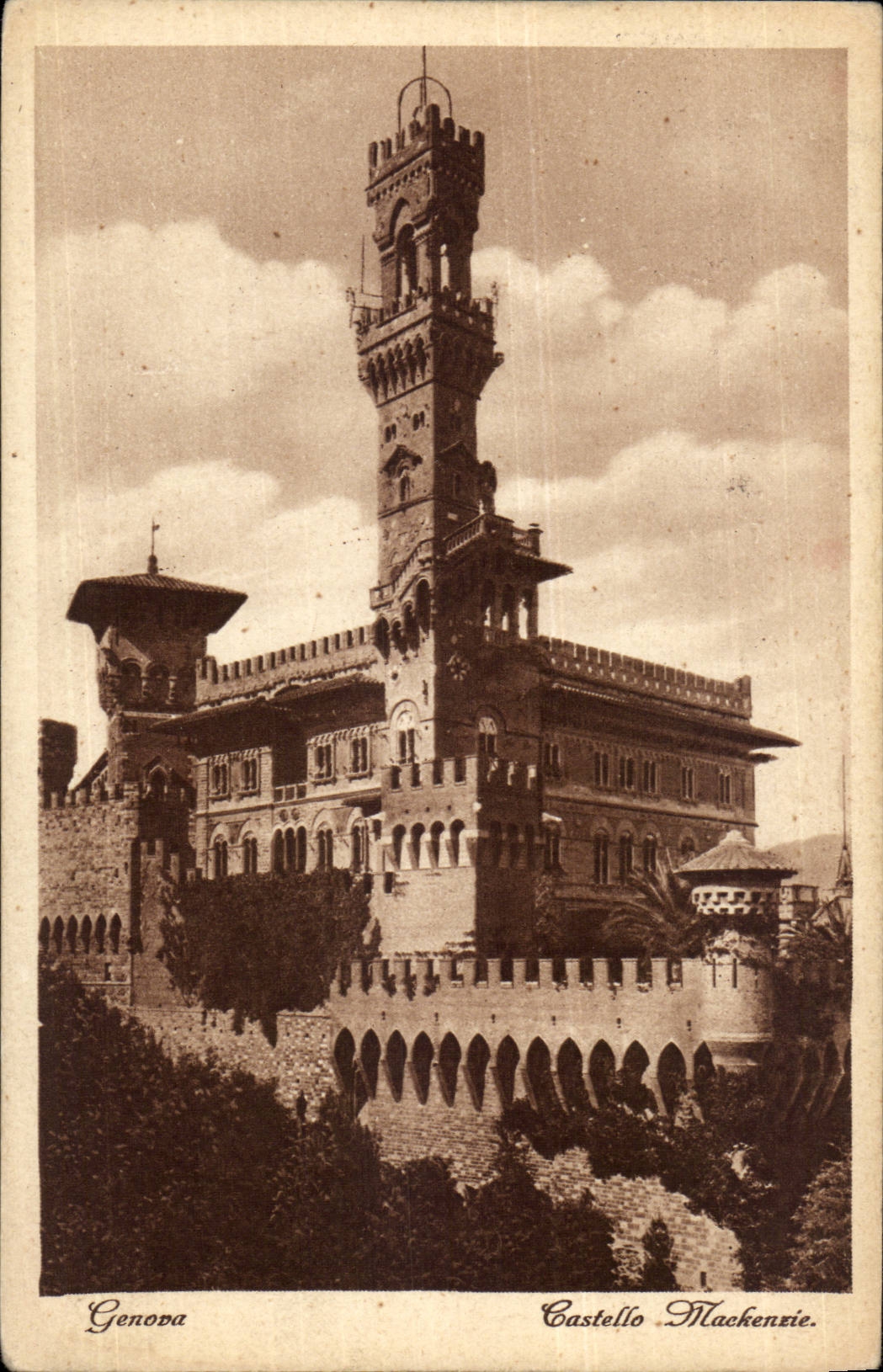 Italie Italia CPA GEnova Castello Mackenzie