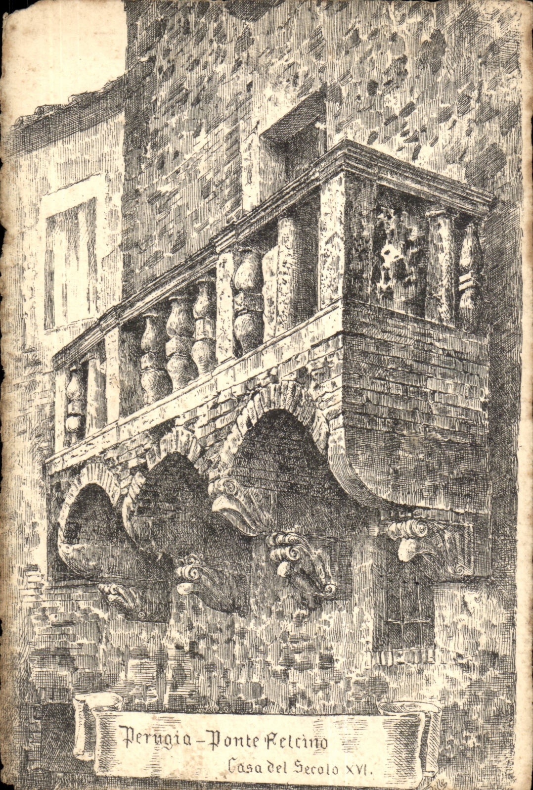Italie Italia CPA Perugia Ponte Felcino Casa del Scolo 