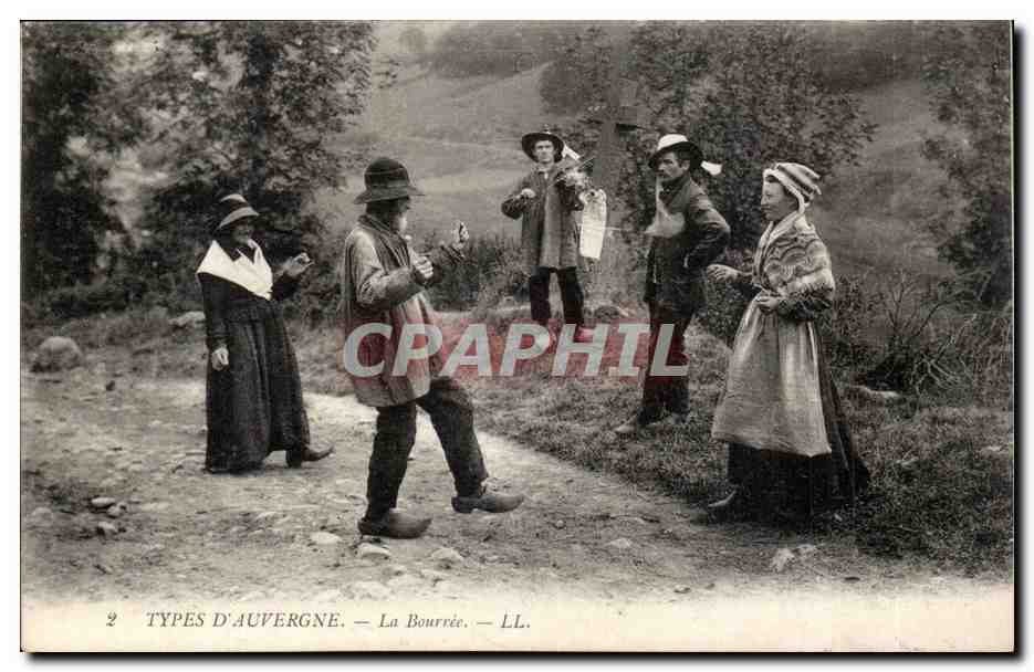 Types d'Auvergne — La Bourrée — LL.