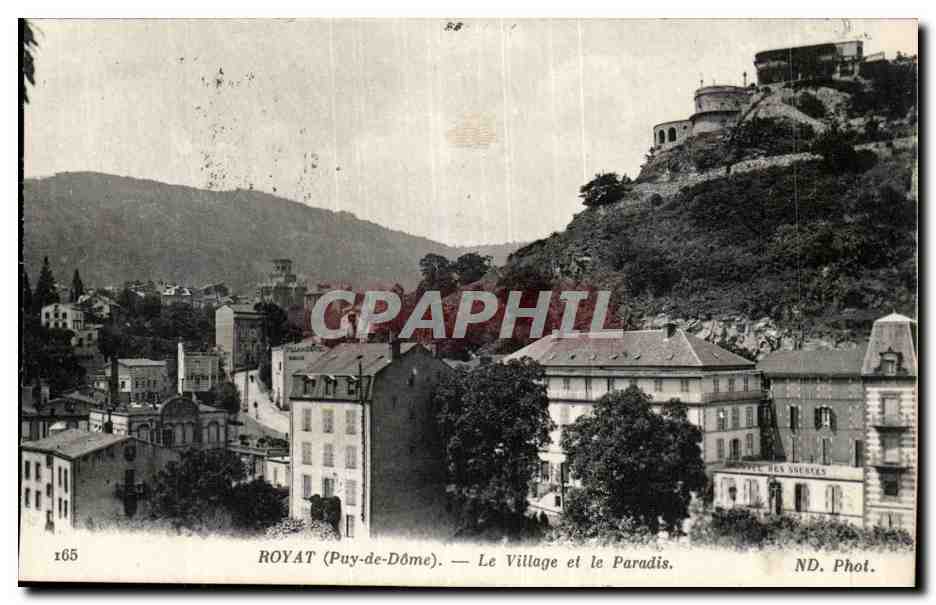 Puy de Dome- Royat- Vue Pittoresque-Puy de Dome-Le Village et le Paradis -CPA