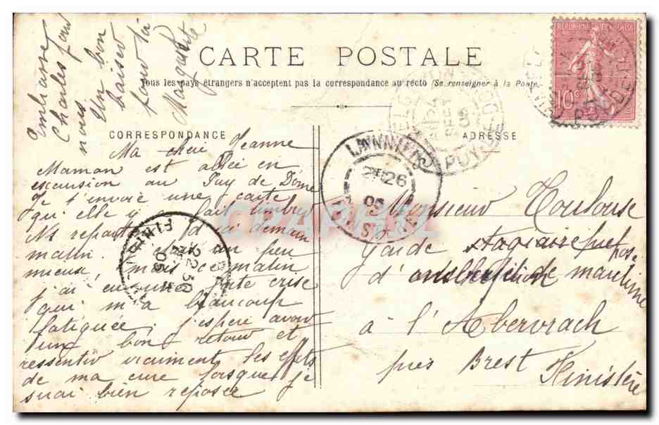 Arrival at the Summit of Puy de Dôme — Observatory — Lib. Bouge-Béth, 93 — Back