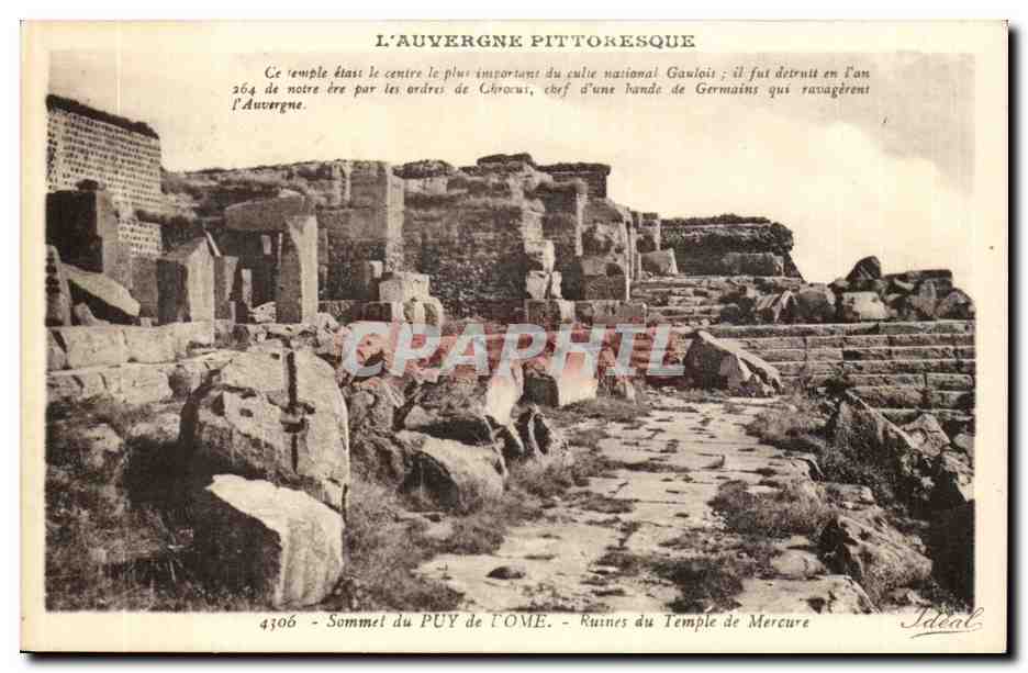 Puy de Dome- Ruines de Temple de Mercure-le plus important du national Gaulois-il fut detruit en l'ane 264-CPA