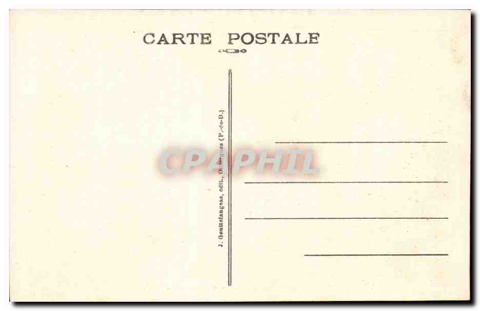 Puy de Dome- Pasage de moutons au pied du Puy de Dome-CPA — Verso