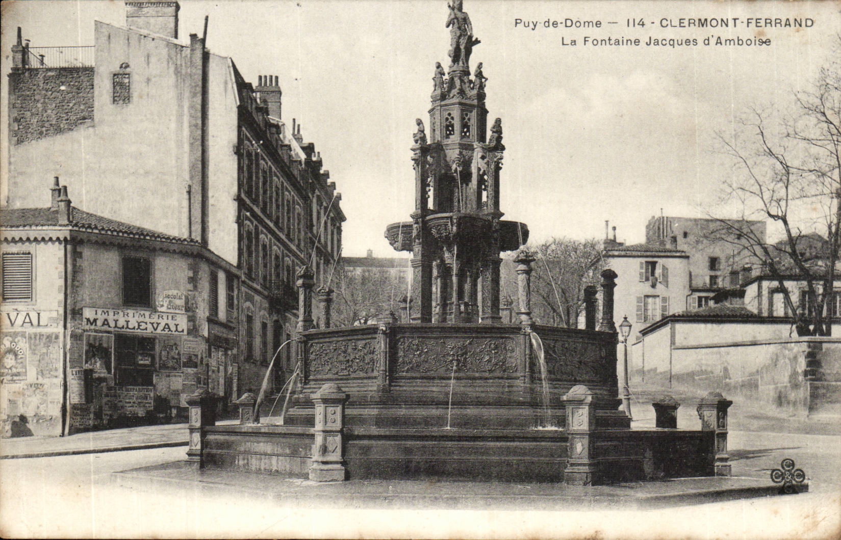 Puy de Dome- Clermont-Ferrand- La Fontaine Jacques d'Amboise-CPA