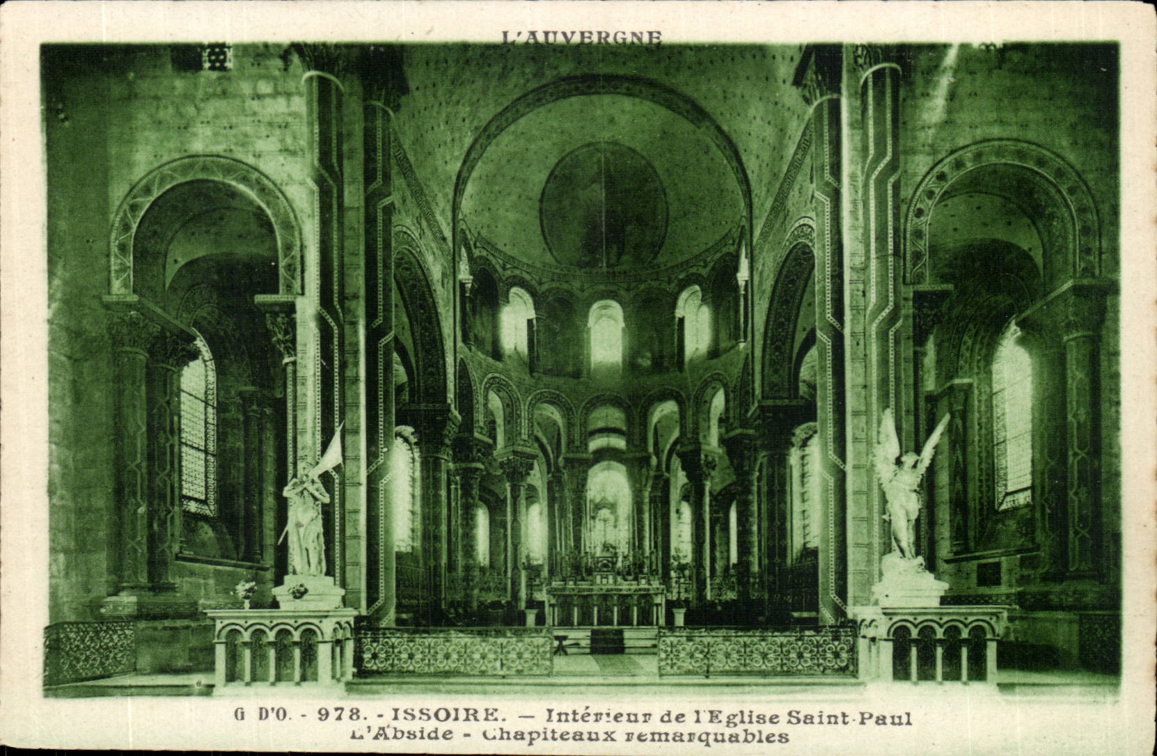 Issoire — Interior of Saint-Paul Church — The Apse — Remarkable Capitals — G D'O. - 978