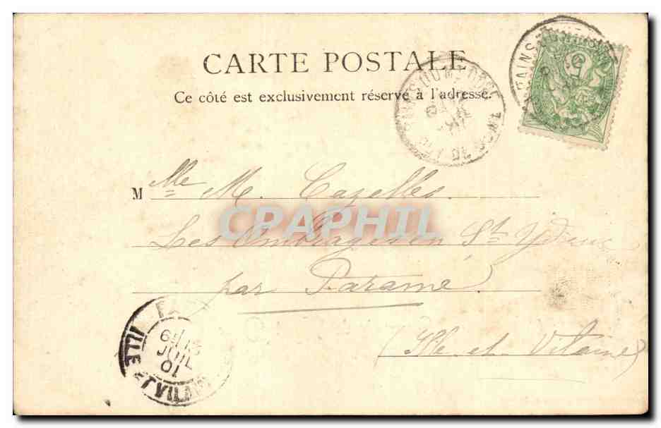 Puy de Dome- Souvenir de le Mont Dore-CPA — Verso