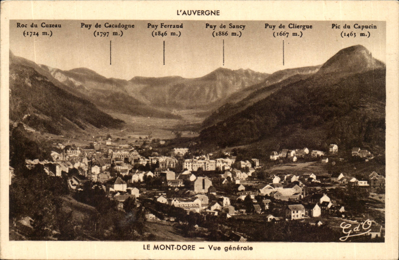 Puy de Dome- Le Mont Dore- Roc du Cuzeau-puy de Cacdogue-Ferraud-sancy-Cliergue-Capucin- -CPA