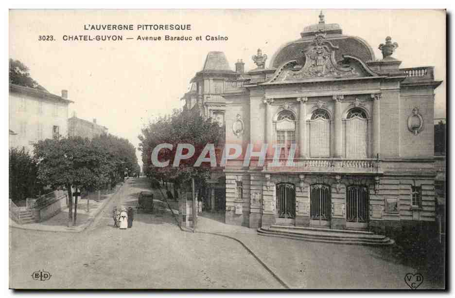 Puy de Dome- Chatelguyon- Avenue Baraduc et Casino-CPA
