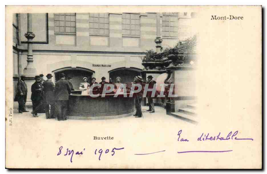 Puy de Dome-Le Mont Dore- Buvette-Source-CPA