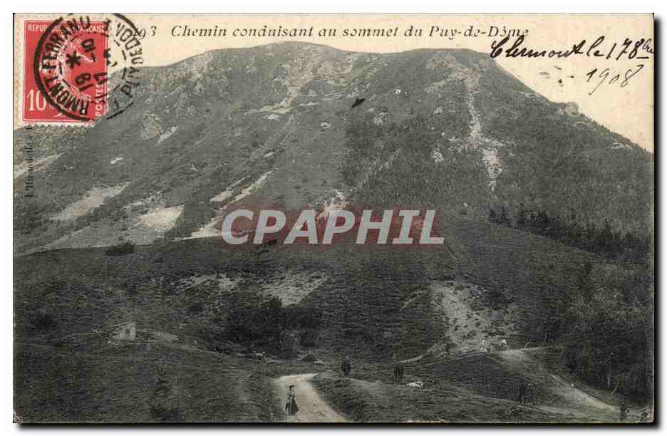 Chemin conduisant au sommet du Puy-de-Dôme — Clermont-le-178 — éditeur non visible