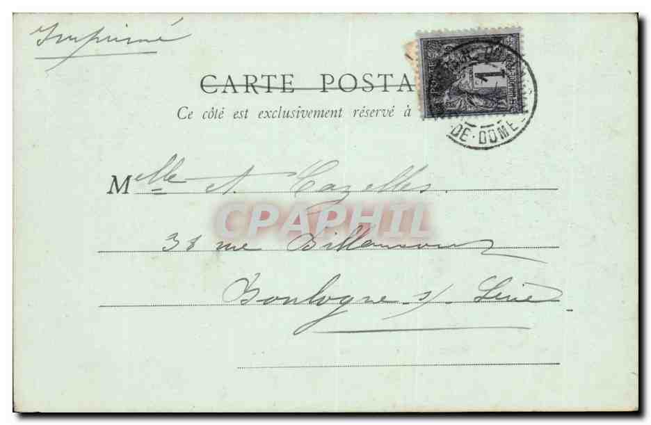 Puy de Dome- Le Mont Dore - Fontaine petrifiante-CPA — Verso