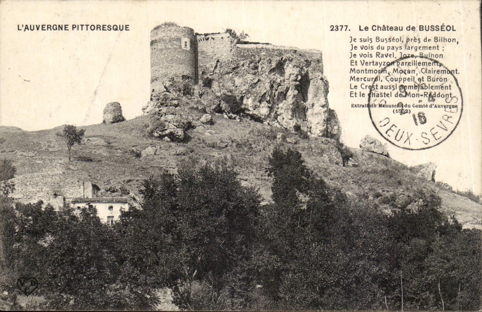 Le Château de Busséol — près de Bilhonn — L'Auvergne Pittoresque, n°2377