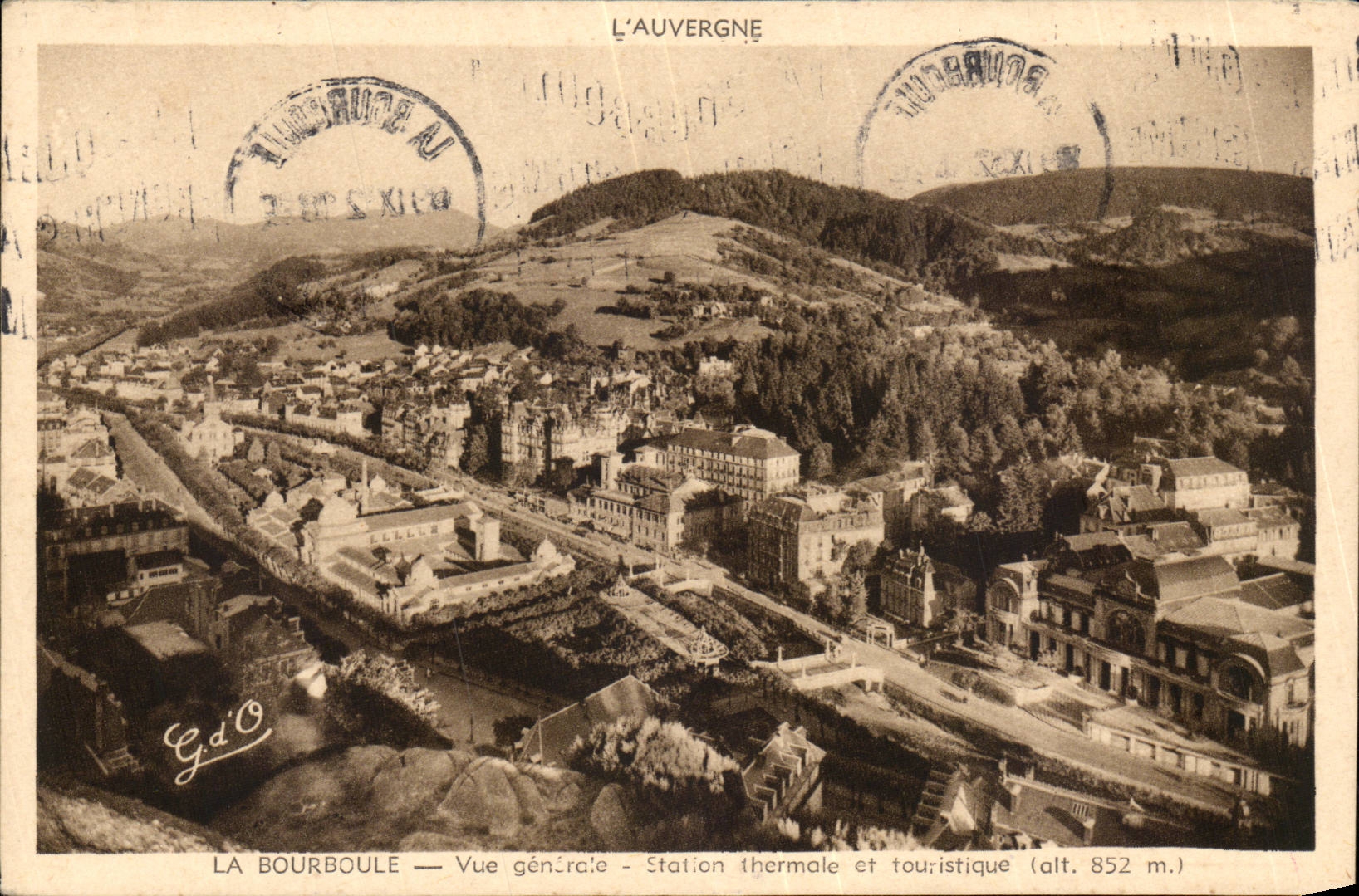La Bourboule — Vue générale — Station thermale et touristique (alt. 852 m.) — G.d'O