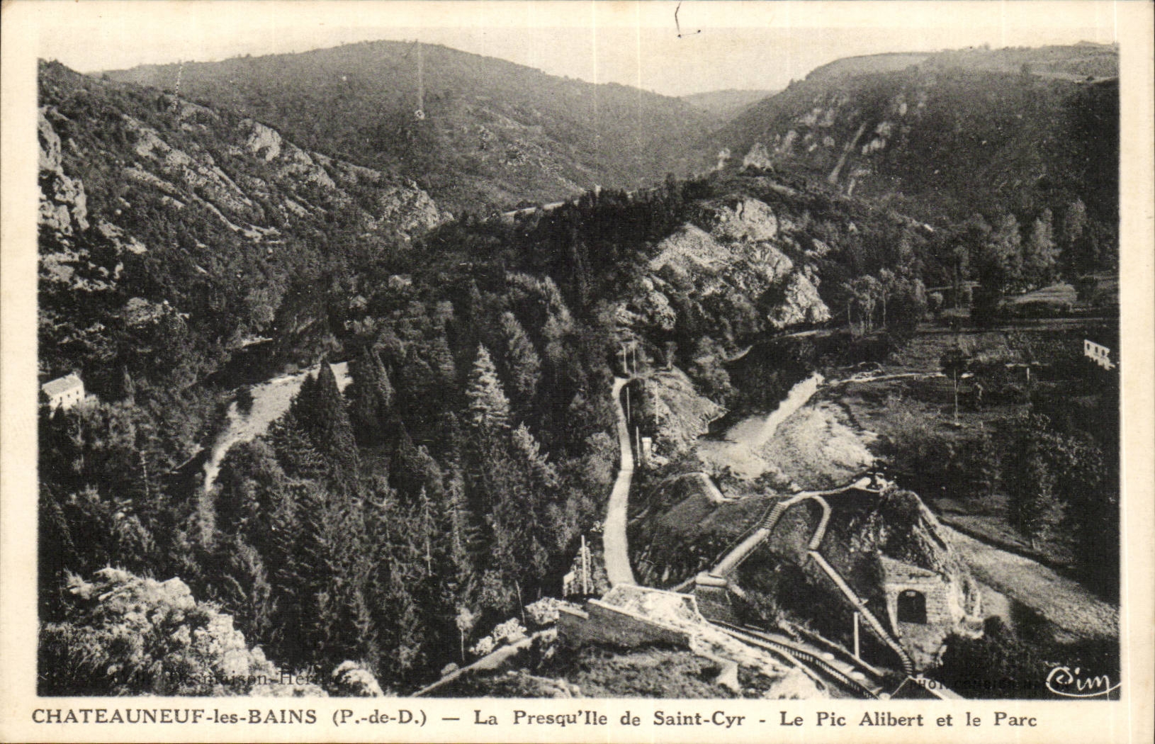 Puy de Dome- Chateauneuf-les-bains- La Prequ'lle de Saint-Cyr- Le Pic Alibert et le Parc-CPA