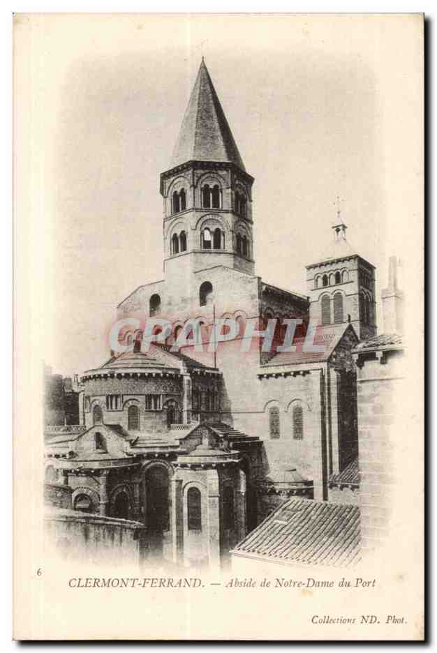CLERMONT-FERRAND — Abside de Notre-Dame du Port — Collections ND. Phot.