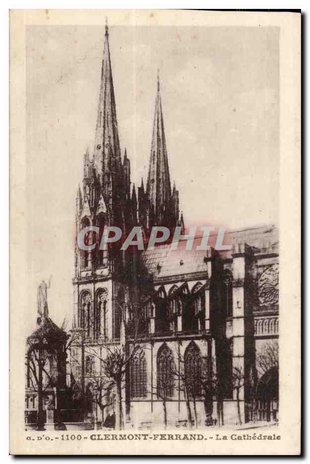 Clermont-Ferrand — La Cathédrale — éditeur A.D.O. n°1100