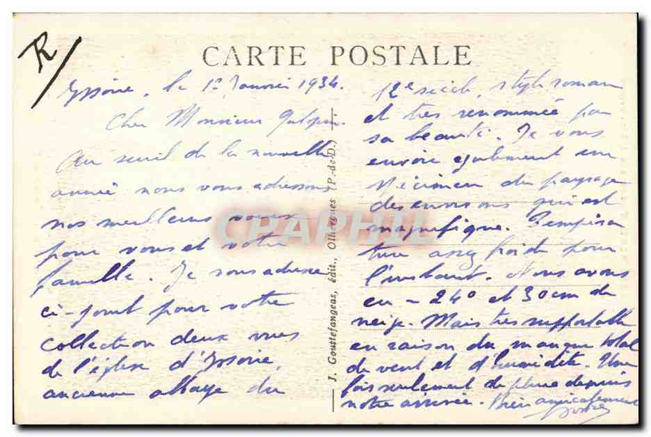 Pont de Rivalet à la bifurcation de Saint-Nectaire — BESSE et ISSOIRE — a.d'o - 106 — Route Thermale d'Auvergne — Reverso