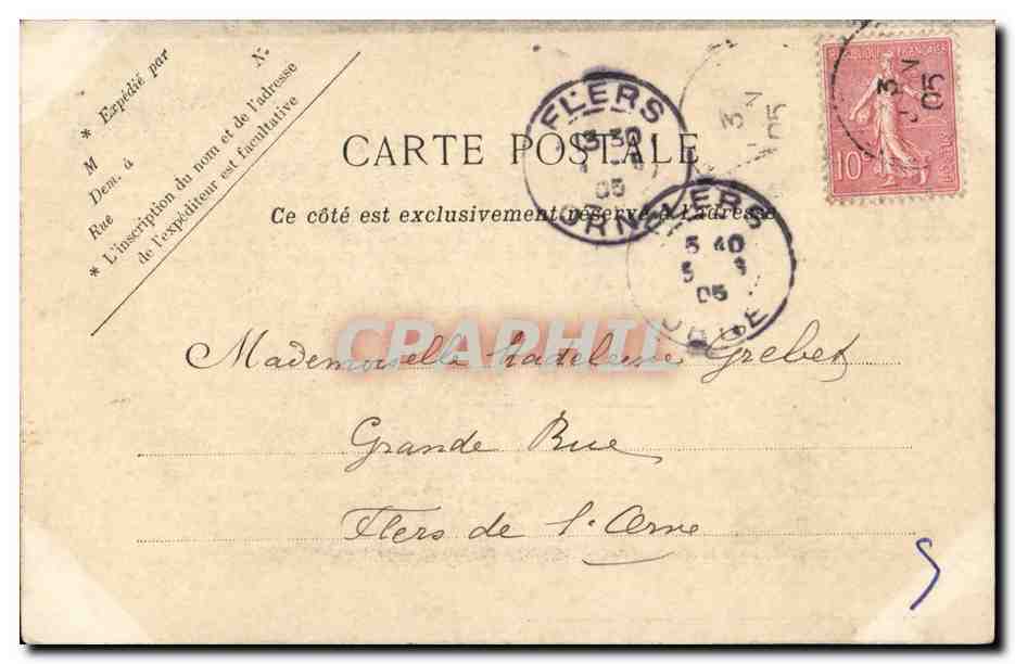 Paysan se rendant à la Ville — L'Auvergne pittoresque — Yve Hébrard & Cie, n°117 — Verso