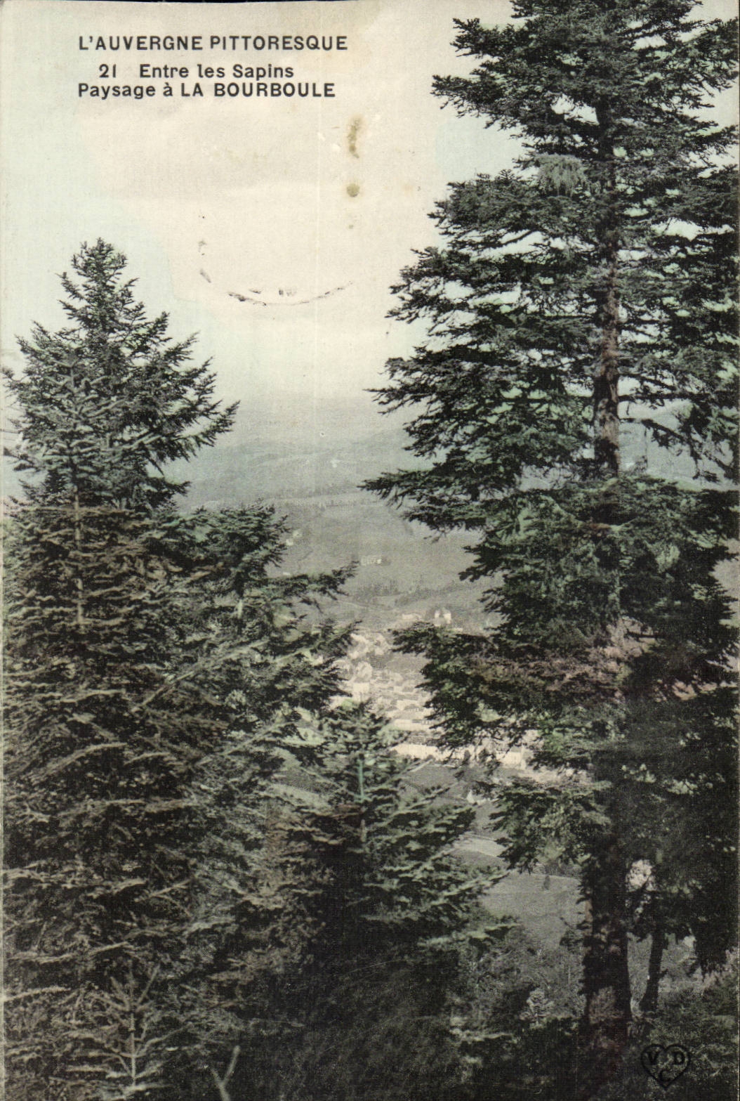 L'Auvergne pittoresque — Paysage entre les Sapins à La Bourboule — V.D. éditeur