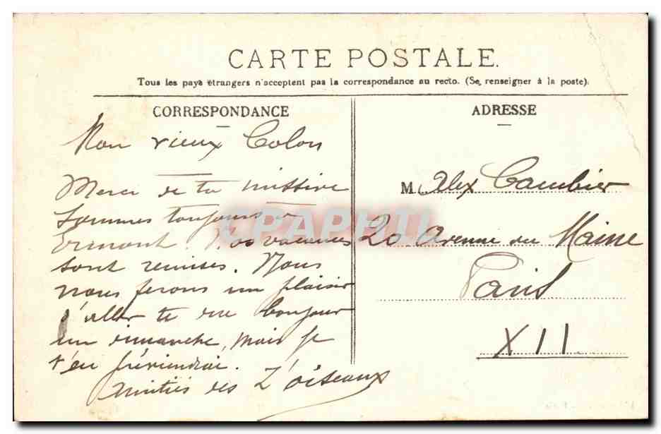 Val-d'Oise- Enghien-les-bains -La Casino et L'Embarcadere-bateau-CPA — Rückseite