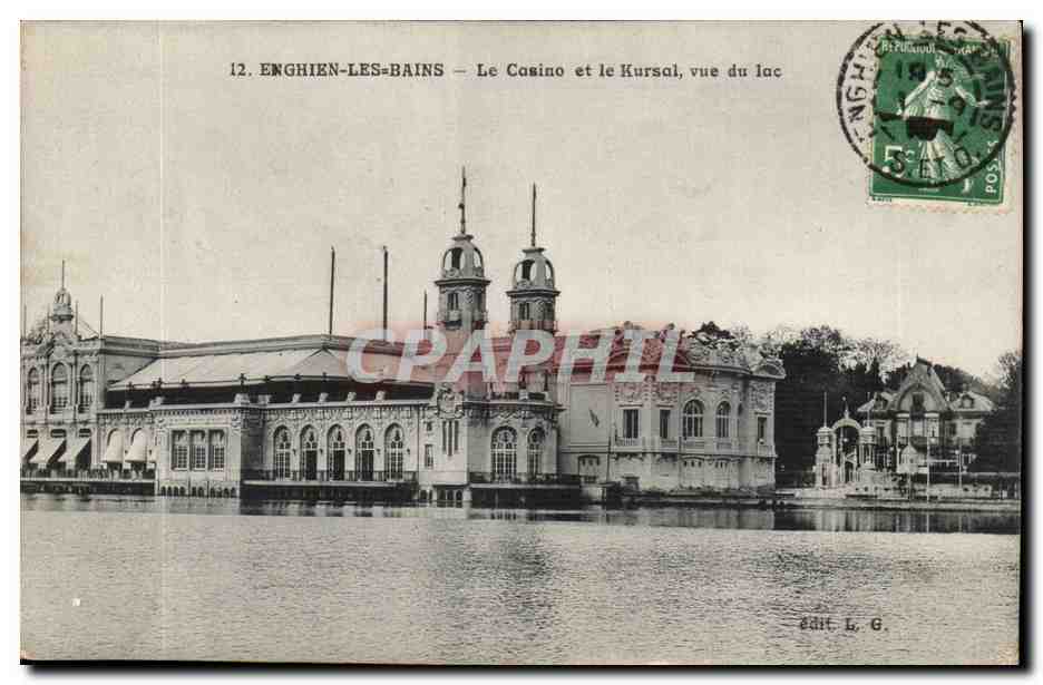 Enghien-les-Bains — Le Casino et le Kursaal, vue du lac — Edit. L. G.