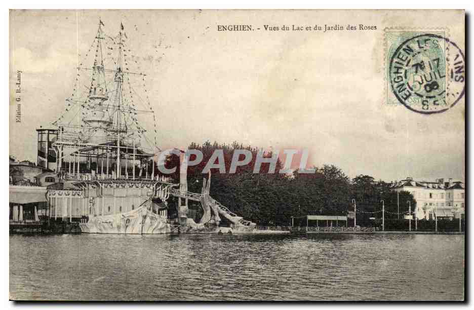 Enghien - Vues du Lac et du Jardin des Roses — Édition G. E. Lamy