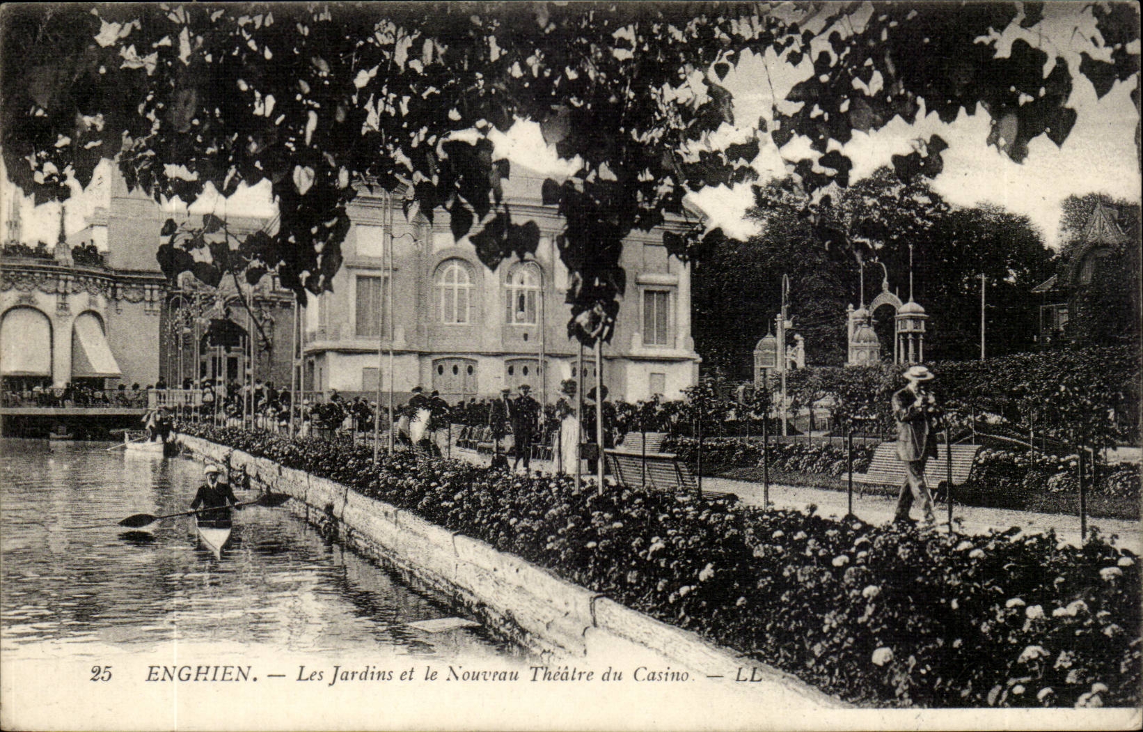 Val d'Oise- Enghien-les-Bains-Les Jardins et le Nouveau Theatre du Casino -CPA