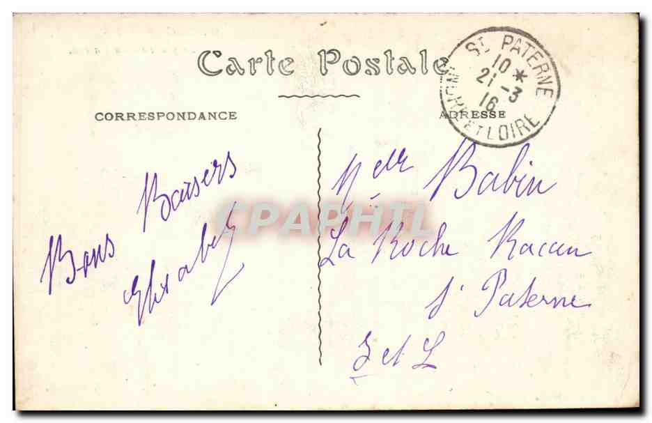Val d'Oise- Enghien-les-Bains- L'Abeille -Asnieres -CPA — Rückseite