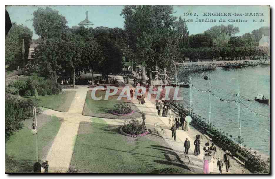Val d'Oise- Enghien-les-Bains- Les Jardins du Casino -CPA