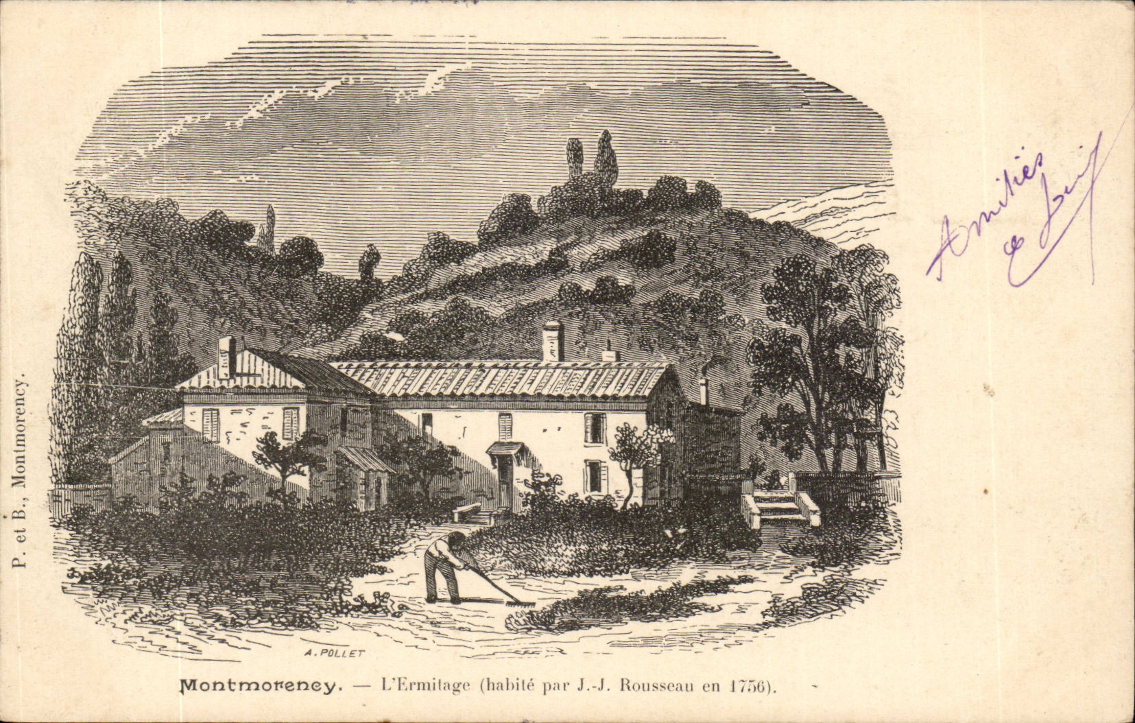 Montmorency — L'Ermitage (habité par J.-J. Rousseau en 1756) — A. Pollet