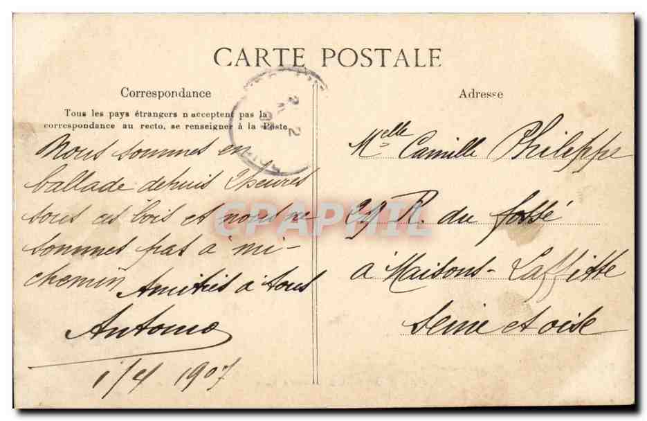 Val D'Oise- Champlatreaux- Sous bois- Enfant-CPA — Back