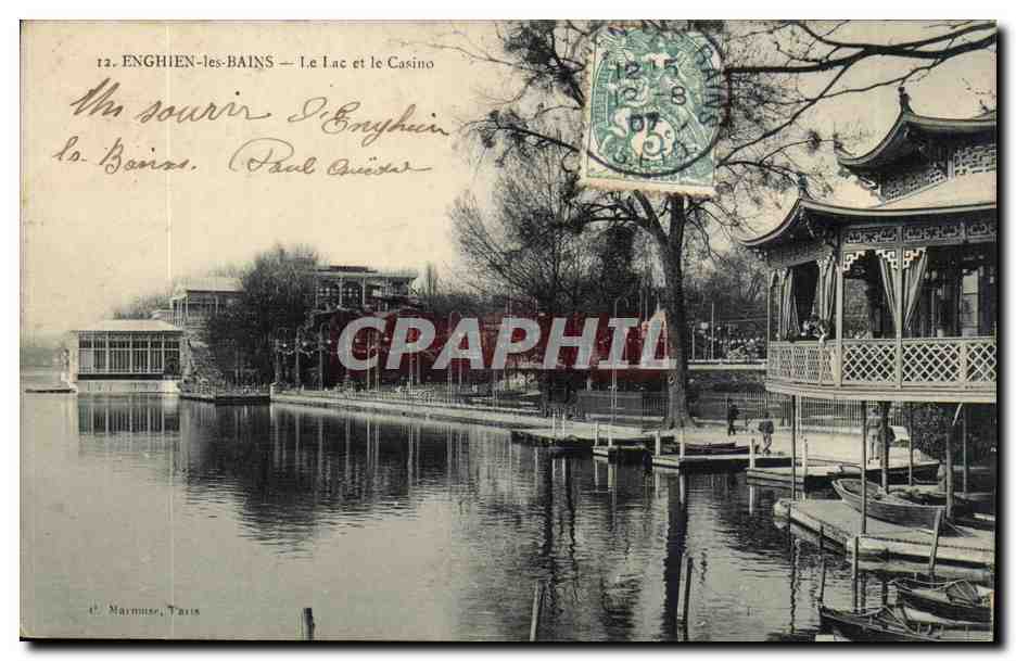Val D'Oise- Enghien-les-Bains- Le Lac et le Casino -CPA