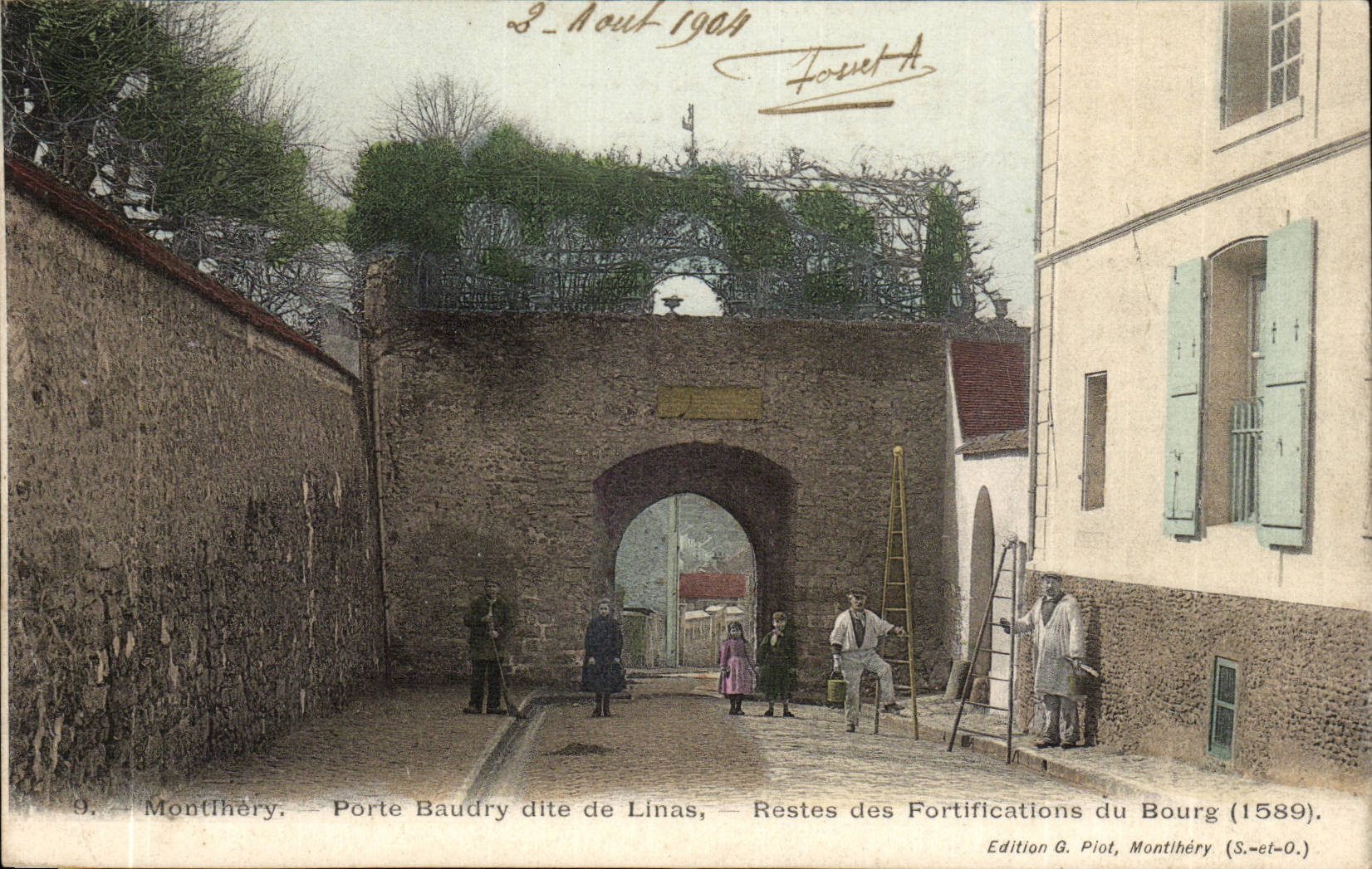 Val D'Oise- Montlhery- Porte baudry dites de Linas- Restes des Fortifications du Bourg 1589 -CPA
