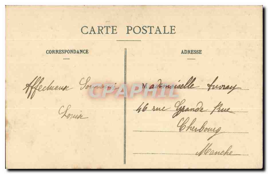 Pontoise — Femme balayant une rue pavée — A. Seyes, imp.-édit. — Verso