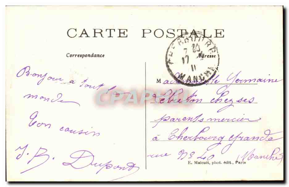 Vincennes — Sur le Donjon — E. M. — Reverso