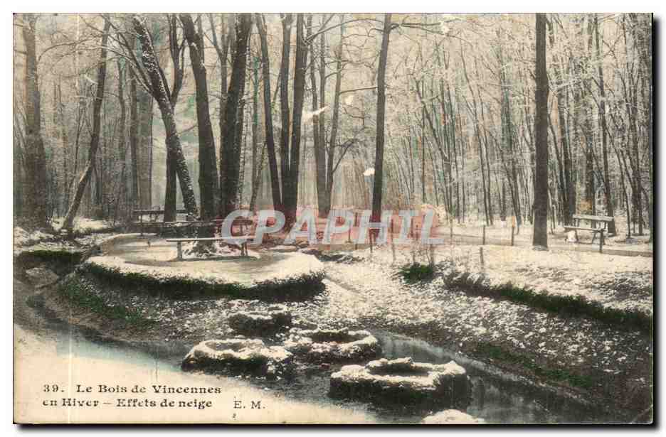 Paris (12) Le Bois de Vincennes en hiver- Effets de Neige-CPA
