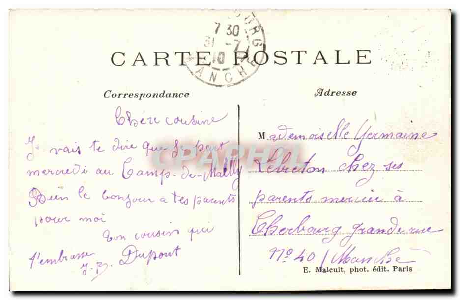 Vincennes- Le Vieux Fort- Sortie sur le Bois-CPA — Rückseite