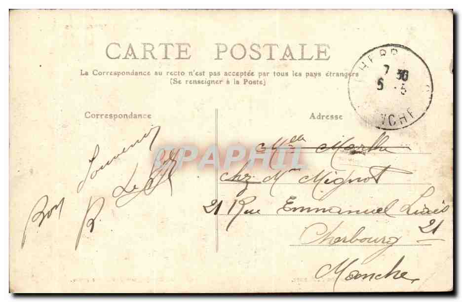 Vincennes- Le Vieux Fort-CPA — Rückseite